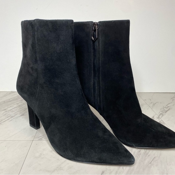 Botkier Natalie Black Suede Pointy Toe Bootie 10M - Picture 9 of 14
